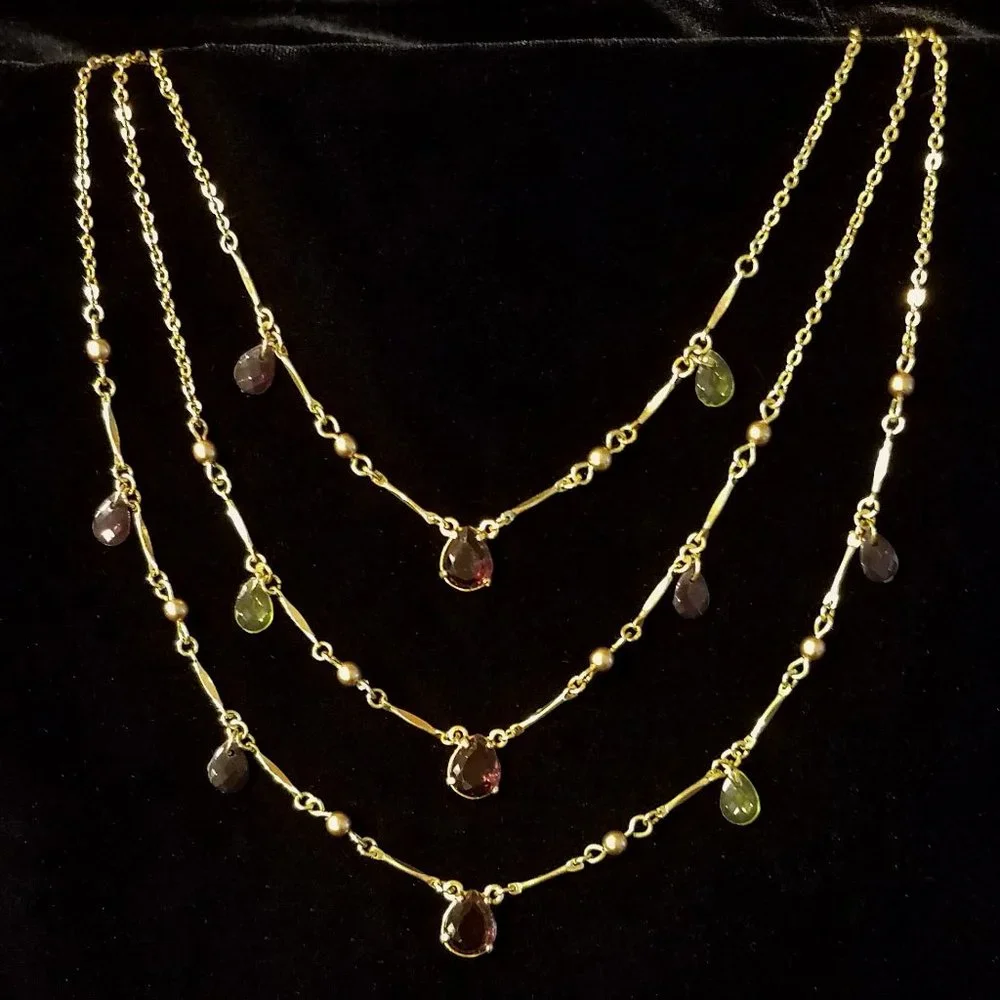 Vintage Avon Triple Strand Necklace - Picture 1 of 3